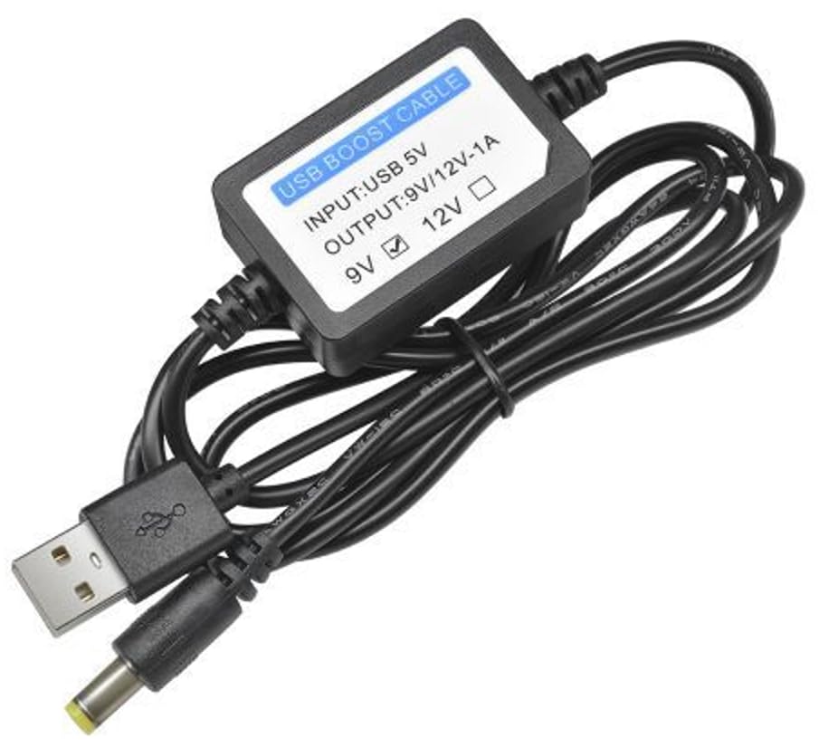 カシオ ラベルライター ネームランド ACケーブル ADA95100L 互換 昇圧 USB入力：5V / 2A DC出力：9.0V / 1A
