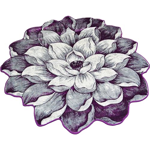 Tapete decorativo redondo Flower Rug 5ft miniatura 3