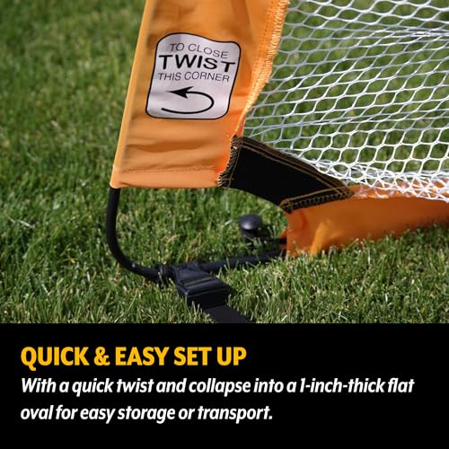 Image of PUGG Pop Up Soccer Goal, Portable Training Football Knitted Poly Net Equipment, The Original Pickup Game Goal, Includes Two Goals & Bag