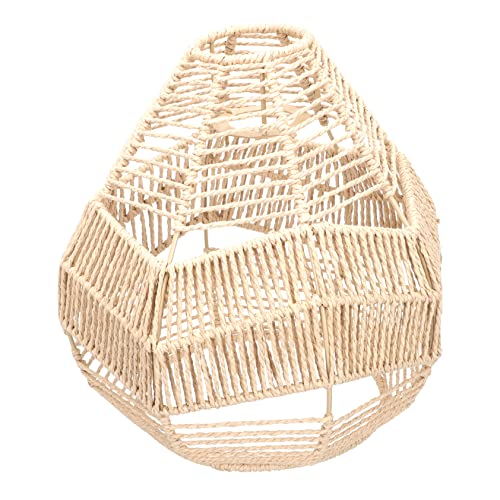 VILLCASE Cubierta de Colgante Tejida Pantalla Decorativa Retro para Hogar Accesorio de Iluminación para Lámparas Apliques