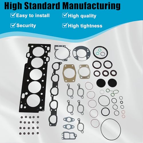 Image of GXARTS Engine Head Gasket Set HS26256PT HS54548 HGS4264 Compatible with Volvo S60 V70 XC90 C70 S70 2.4L-2.5L L5 DOHC 2000-2009 9458534 271802 1397381 9443896 9443896 9135513 3531017 9404726