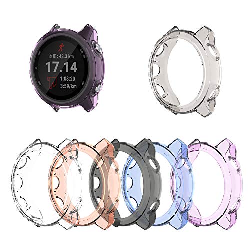 Image of Case Cover Compatible with Garmin Forerunner 245 Smartwatch Protective PC Bumper Armor Case Protector for Forerunner 245 /245 Music (Multicolor)