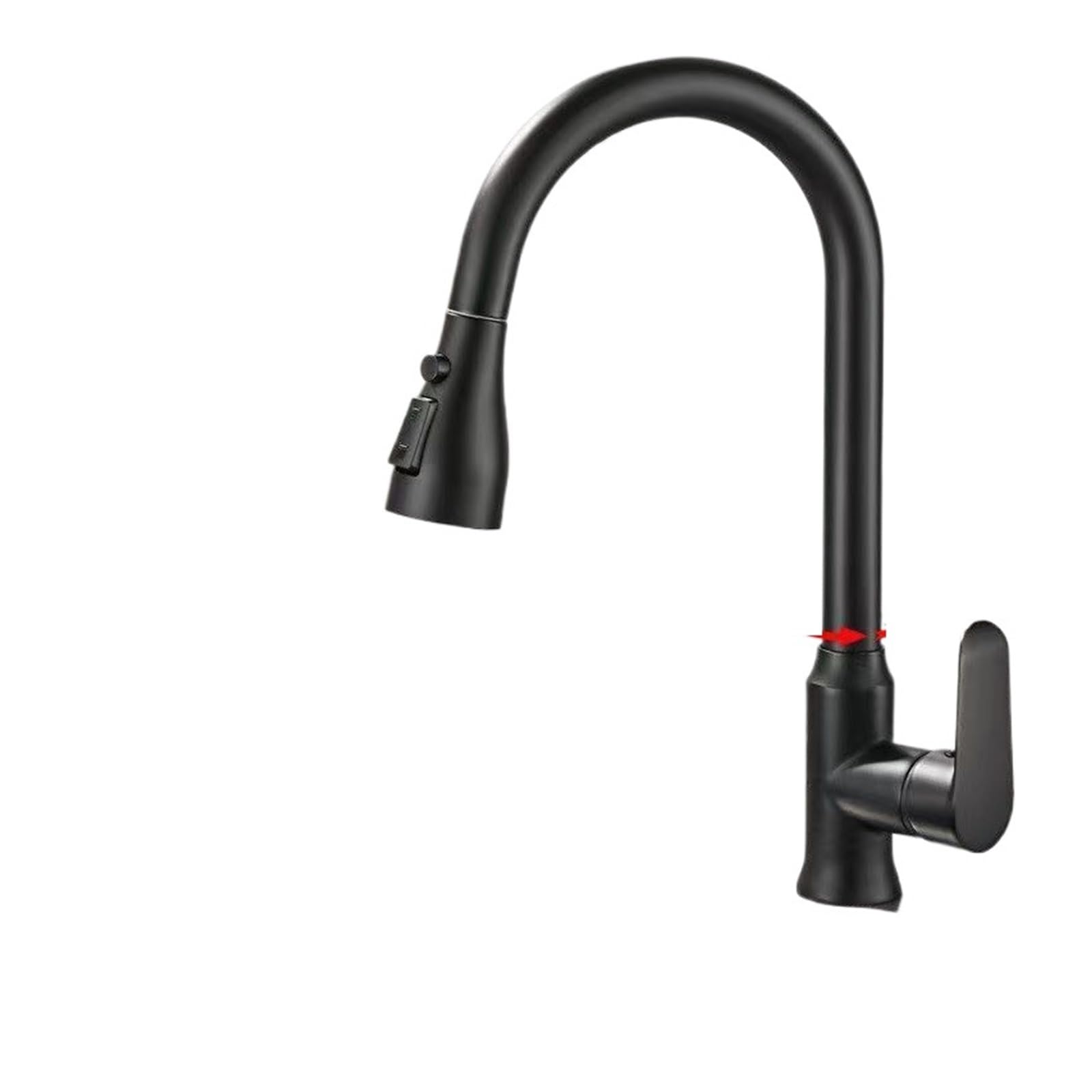 Robinet mitigeur à bec gris rotatif 360° pistolet évier cuisine extractible