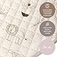 Gesteppte Krabbeldecke Baby 150cm, Safari Tiere– extra dicke 1,5cm weiche Baby Krabbelmatte – Baby Spielmatte mit rutschfester Unterseite zum Krabbeln, Laufgitter – maschinenwaschbare Baby Spieldecke