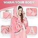 Wearable Blanket Hoodie with Letter A-Z - Oversized Sweatshirt Blanket Hooded Monogrammed Personalized Gifts for Women Girlfriend Sister, Pink, Initial J