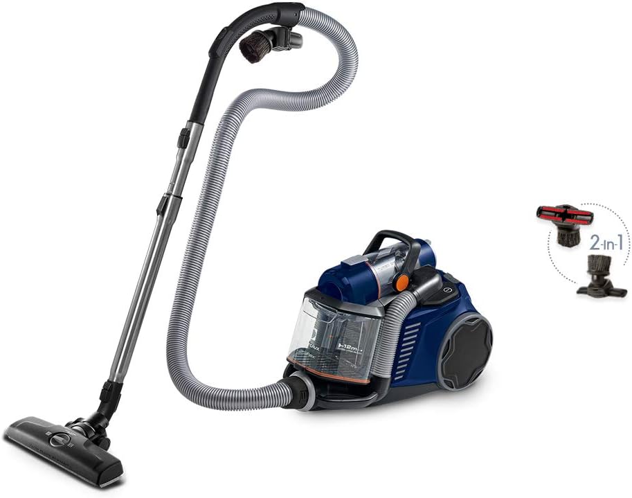 ELECTROLUX Ultraflex EUFC81DB Toz Torbasız Elektrikli Süpürge, 12 M Süpürme Yarıçapı, Kolay Boşaltılabilen Toz Haznesi, Yıkanabilir Hijyen Filtresi,%99 Toz Filtrasyonu