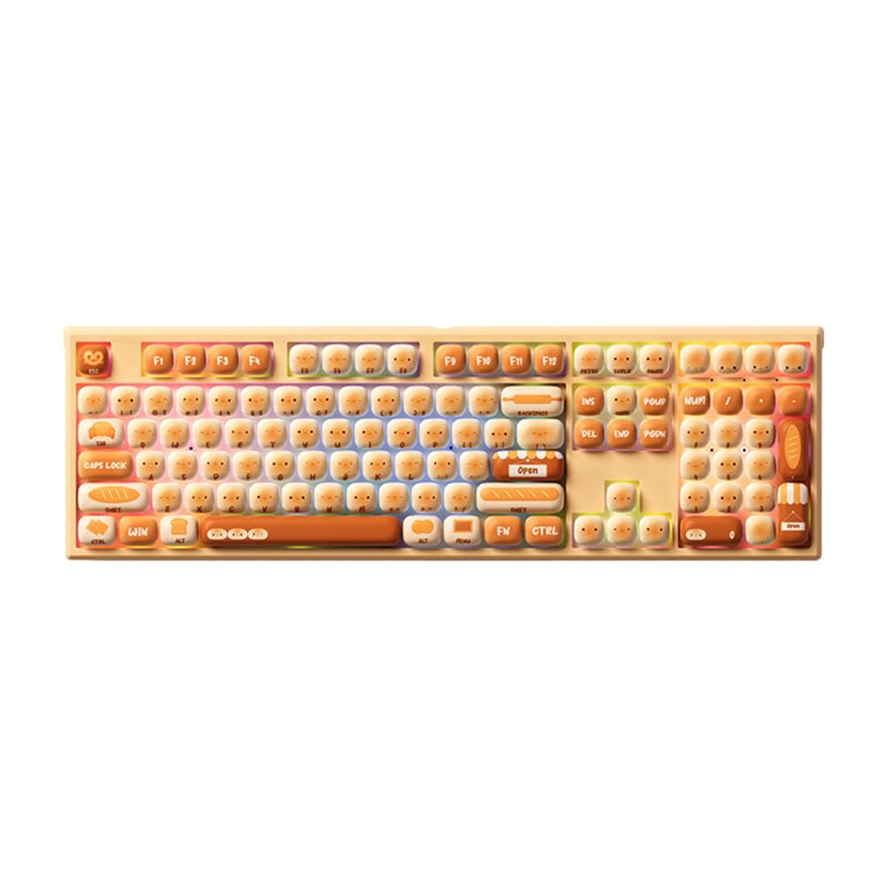 Teclado Mecánico Inalámbrico MG108B Perfil MOG RGB 108 Teclas Tamaño Completo Intercambio en Caliente USB / 2.4G / BT 5.0