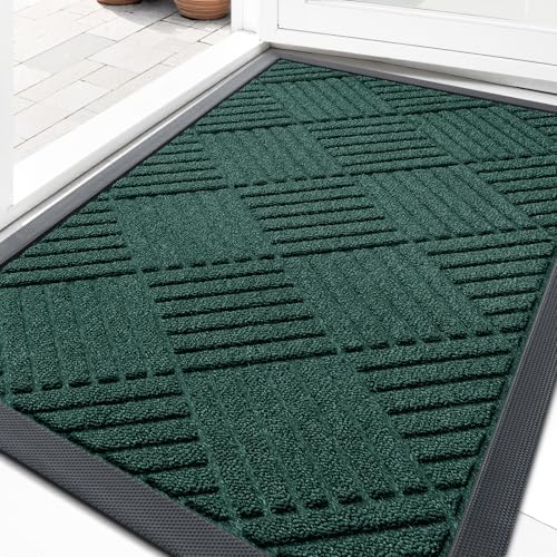 Image of OLANLY Front Door Mat Outside Entrance 33x21, Waterproof Heavy-Duty Doormat
