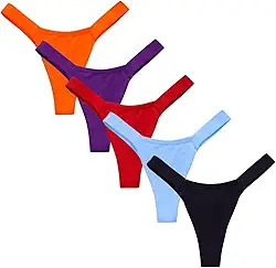 Kit 5 Calcinha Fio Dental Duplo Em Poliamida Lingerie Confortável Feminino Luxo Moda Intima