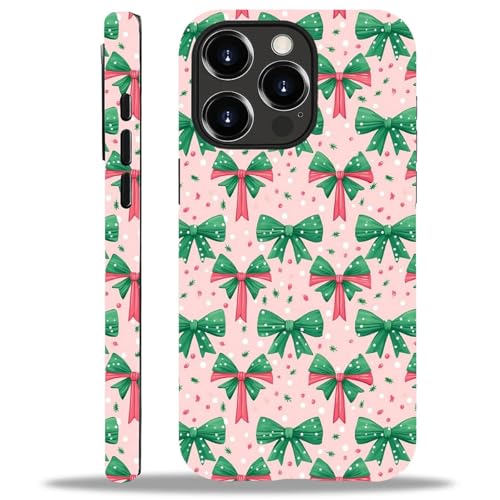 DAIZAG iPhone 15 PropP[XAPreppy Christmas Bow 2 in 1 ϋv ϏՌ  n[h PC + \tgVRیJo[
