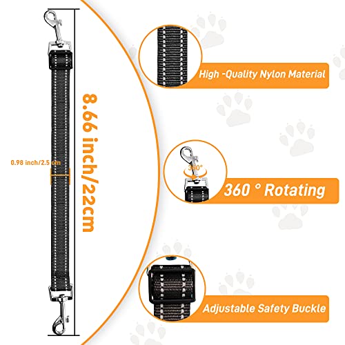 JVHLOV 5 Pcs Dog Collar Clips, Dog Collar Connector, Adjustable Reflective Pet Collar Leash, for Dog Harness to Collar Safety Clip - Image 2