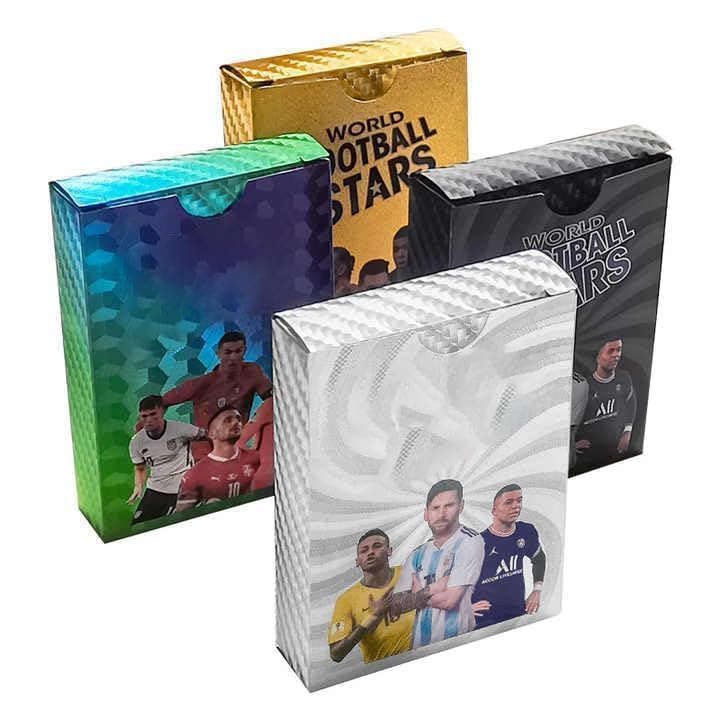 Click & Collect_World Cup 2022 Football Star Card Pack of 2|Champions League Collector Cards | Football Collectors | 55 Golden foil Football Cards 4