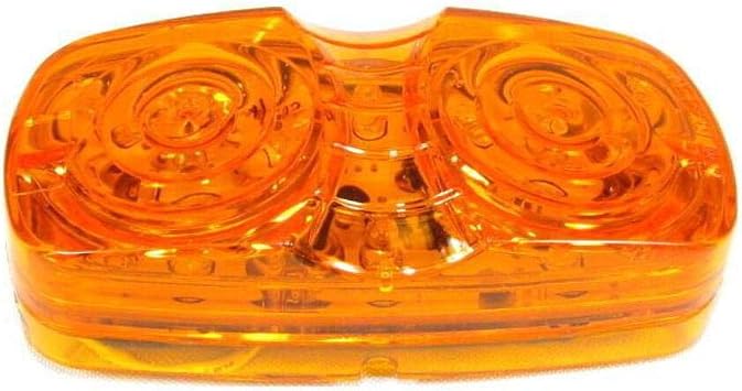 Fortpro 4" x 2" Amber Clearance/Marker Double Bullseye Trailer Led Light with 16 LEDs and Amber Lens | F235230