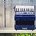 Accordion 22 Keys 8 Bass, Professional Musical Instruments for Adults Kids Children Beginners Gifts for Home Stage Performance with Black White Keys, Pure Sound Quality (Dark Blue)