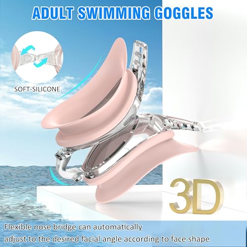 Seaflar Gafas Piscina Para Adultos - Aguas Abiertas Anti-Vaho ProteccióN UV Impermeables VisióN Clara - Ajuste FáCil Gafas Natacion Hombres Mujeres JóVenes-T-PK - imagen 2