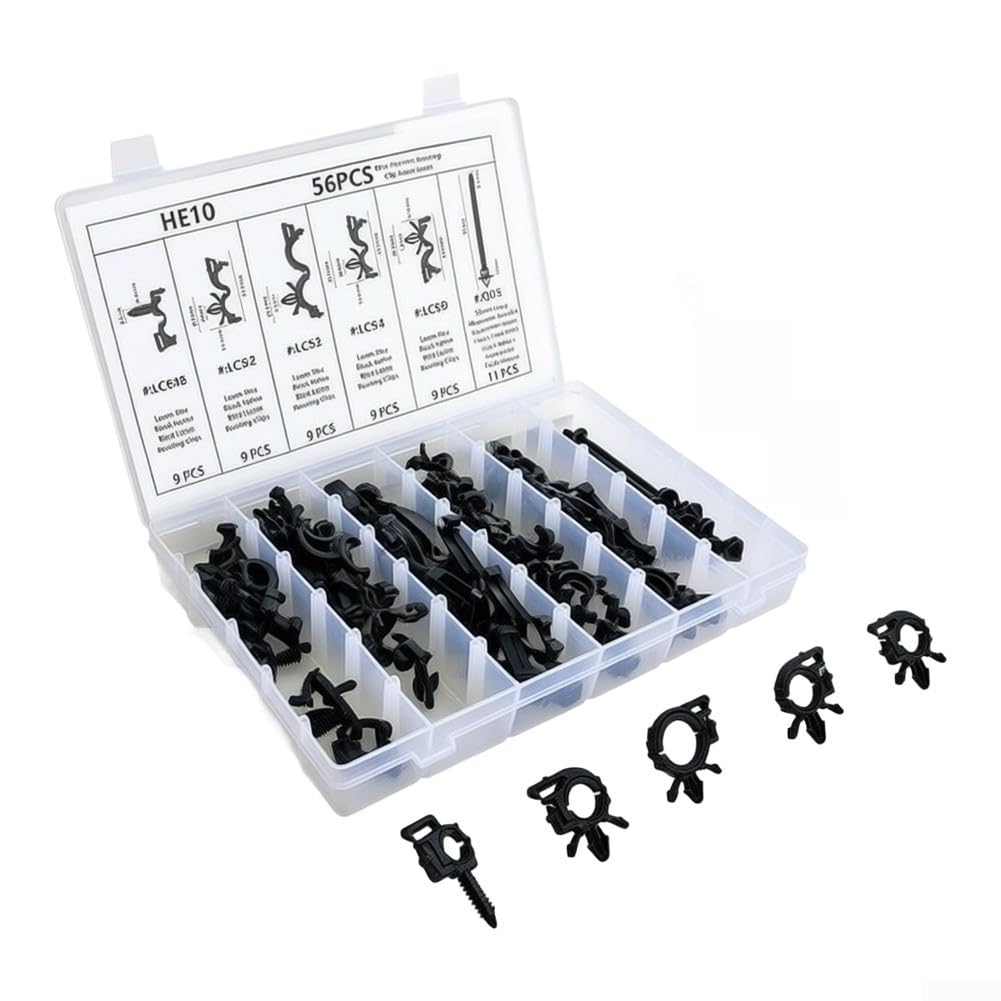 Kit 56 Clips para cable Coche para Organización Kit 56 Clips