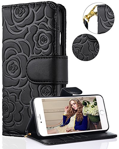 FLYEE iPhone 8 Plus Case,iPhone 7 Plus Wallet Case, Premium Flip Wallet Leather