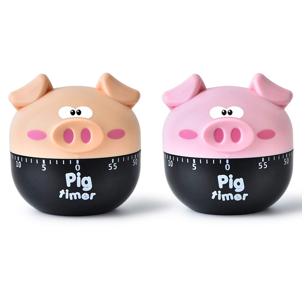 Minuterie De Cuisine Mécanique En Forme De Cochon - 60 Minutes, Pas De Piles - Pour Cuisine, Yoga, Sport