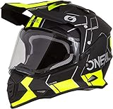 mattes Fi O\'NEAL Sierra Comb Adventure Enduro MX Motorrad Helm schwarz/gelb 2020 Oneal: Größe: L (59-60cm)