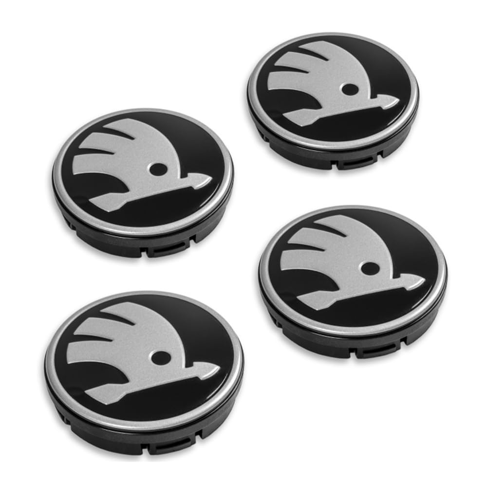 Skoda 5LA071213D Radzierkappen 4X Nabenkappen Felgendeckel Radnabenkappen Radkappen *** Kompatibilität VOR dem Kauf prüfen! ***