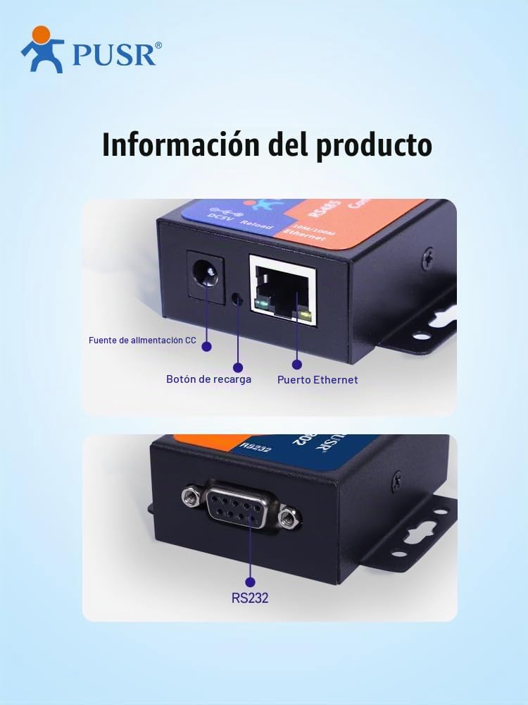 TCP232-302 TCP IP soporte DNS DHCP Pasarela modbus servidor de dispositivos en serie convertidor rs232 a ethernet