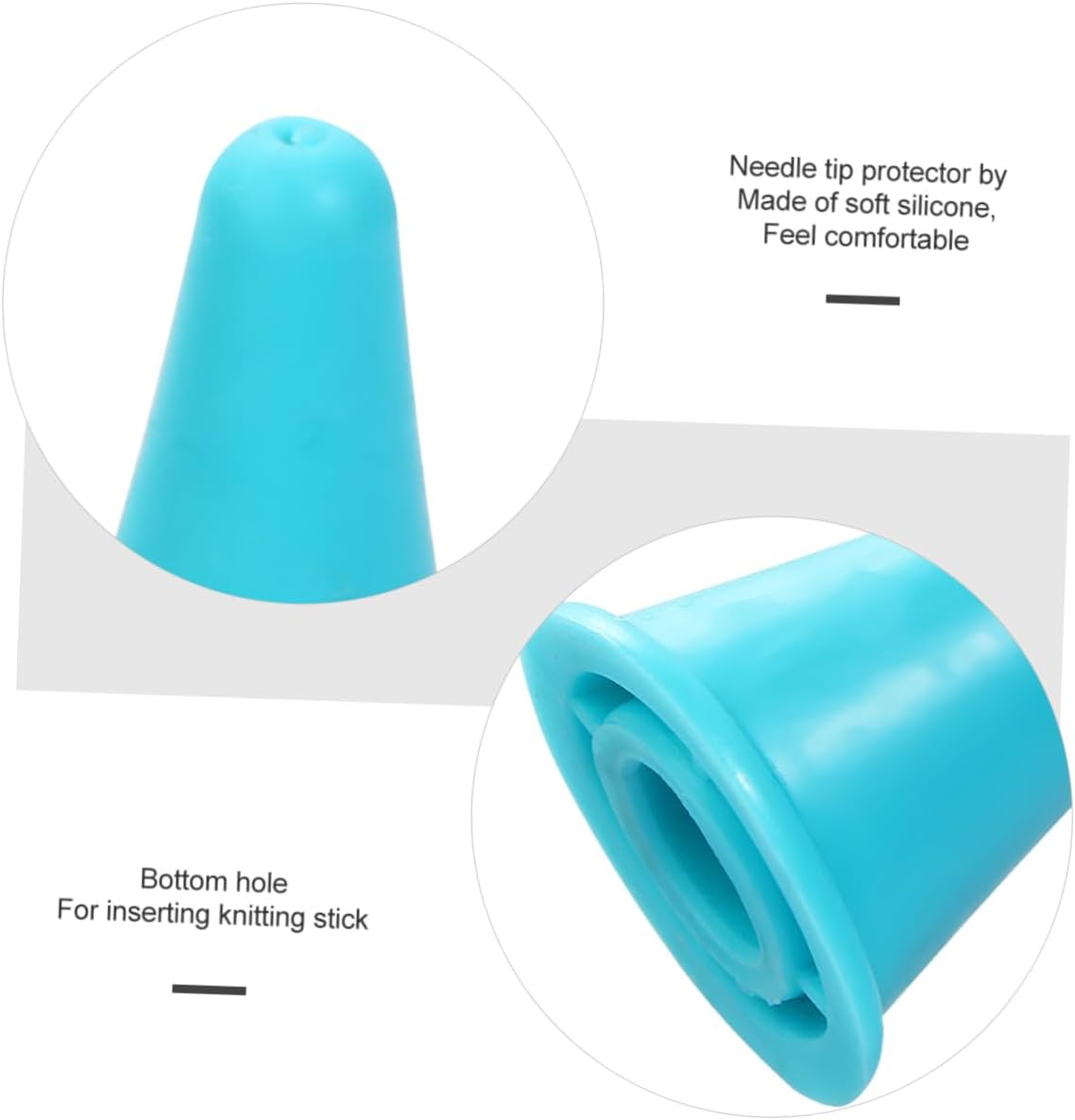 GARIOUANS 3sets Knitting Needle Caps Silicone Point Protectors for Knitting Needles for Crochet Projects Comfortable and Stitching Accessories for Knitters 10pcs*3