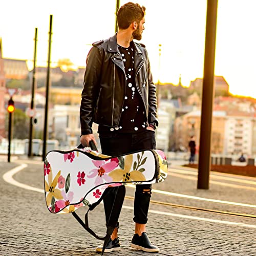 Housse de transport étanche pour guitare avec bandoulière réglable, motif flamant rose, feuilles tropicales, Multicolore… - Les Beatles, Paul McCartney, John Lennon, RIngo Starr, George Harrison Housse de transport étanche pour guitare avec bandoulière réglable, motif flamant rose, feuilles tropicales, Multicolore… – Image 7