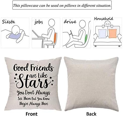 Good Friends Are Like Stars - funny birthday for best friend, Christmas idea for roommate sister, female BFF roommate, lady her Throw Pillow Covers