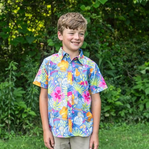 ChalkTalkSPORTS Lacrosse Short Sleeve Button Down - Performance Lacrosse Dress Shirt - Youth & Adult Sizes3
