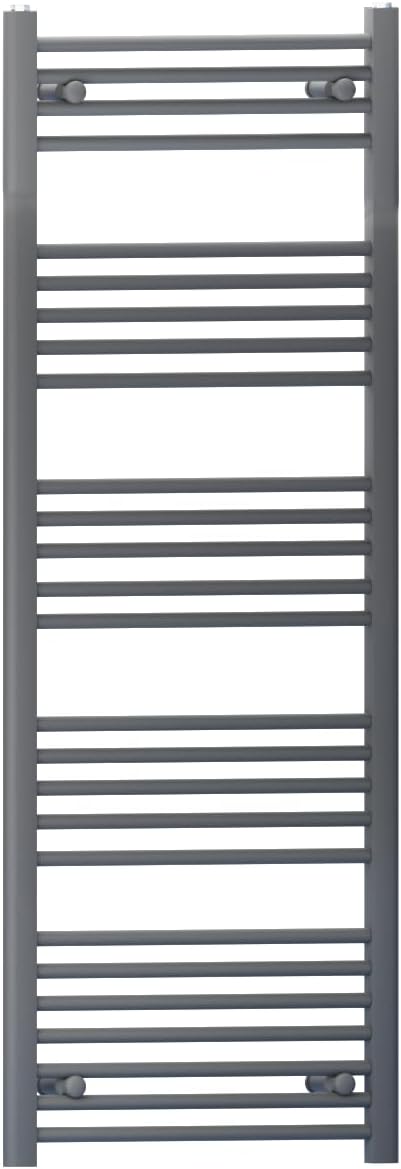 Myhomeware Anthracite Grey Heated Bathroom Towel Rail Radiator For Central Heating Elegant Designer In UK (450mm x 1400mm (h))