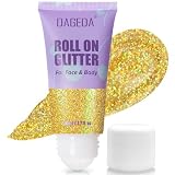 Prreal 50ml Roll-on Body Glitter, Holographic Face Glitter Gel for Eye...