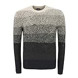 Nicht bleichen BOSS Pullover KARDUMAGE aus Baumwoll-Mix mit Aran-Muster Farbe Grau 022 (XXL)