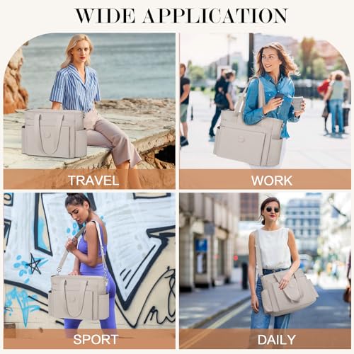 TEUEN Handtasche Damen Mittelgroß, Leichte Henkeltaschen Nylon Tote Bag mit Reißverschluss Damen-Umhängetasche Shopper Crossbody Schultertaschen für Arbeit Reisen Büro Einkaufen Schule