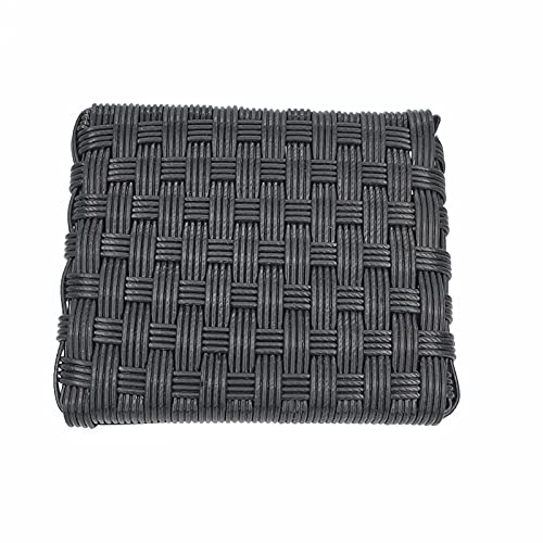 Wicker Caning Material Repair Supplies Kit, Sling Chair Replacement Fabric,Cane Rattan Webbing Roll For Patio Chair Outdoor Furniture Fix Basket Weave Plastic Repair Kit (Black With Ribbing) #TOP2