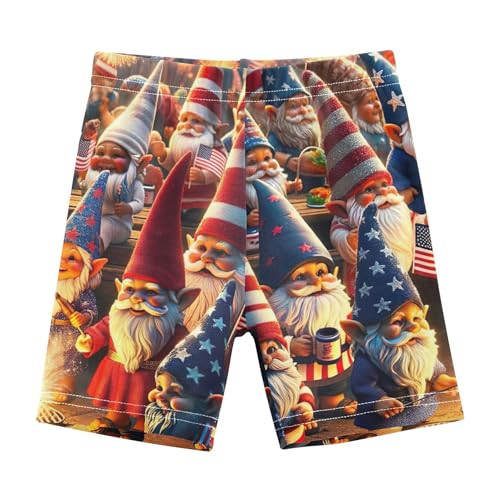 Girls Biker Shorts Toddlers Cotton Under Skirt Shorts Floral 4th July Party Gnomes Summer Outfits 4t