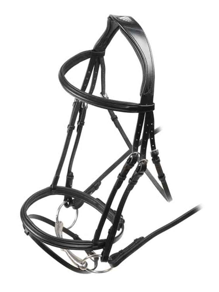 Shires Velociti Padded Raised Flash Bridle (Havana, Full)
