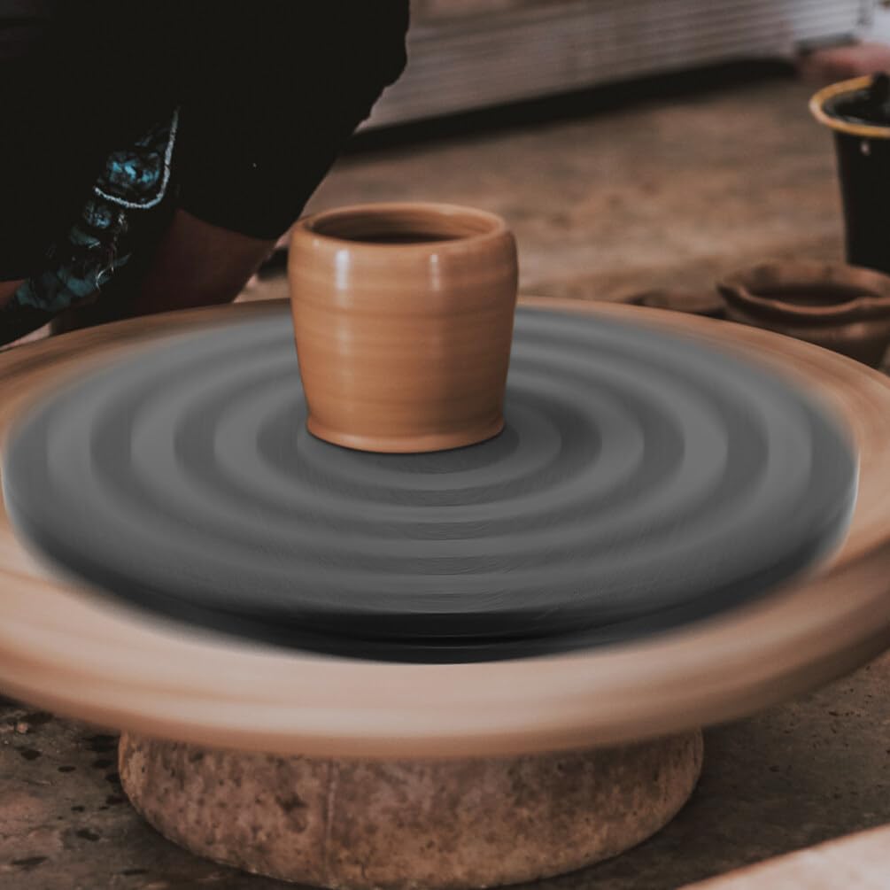 Alipis 360 Degree Rotating Swivel Base for Clay Sculpture Pottery Turntable Round Plate Plastic Craft Turntable