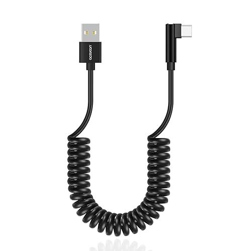 aceyoon Cable de carga rápida USB C, cable de transferencia de datos USB a USB C, cable de carga automática tipo C para automóvil, compatible con