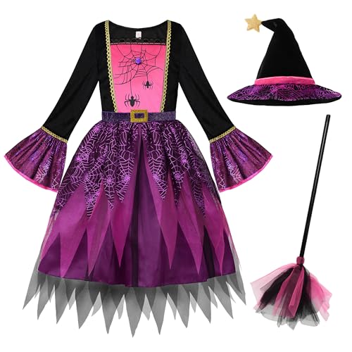 disfraz de bruja para niñas talla 7-8/130 miniatura 1