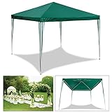 HG 3 x 3 m pérgolas para boda sombría, marquesina toldos Carpa Tienda para playa camping jardín resistente al agua Pavillion, color verde