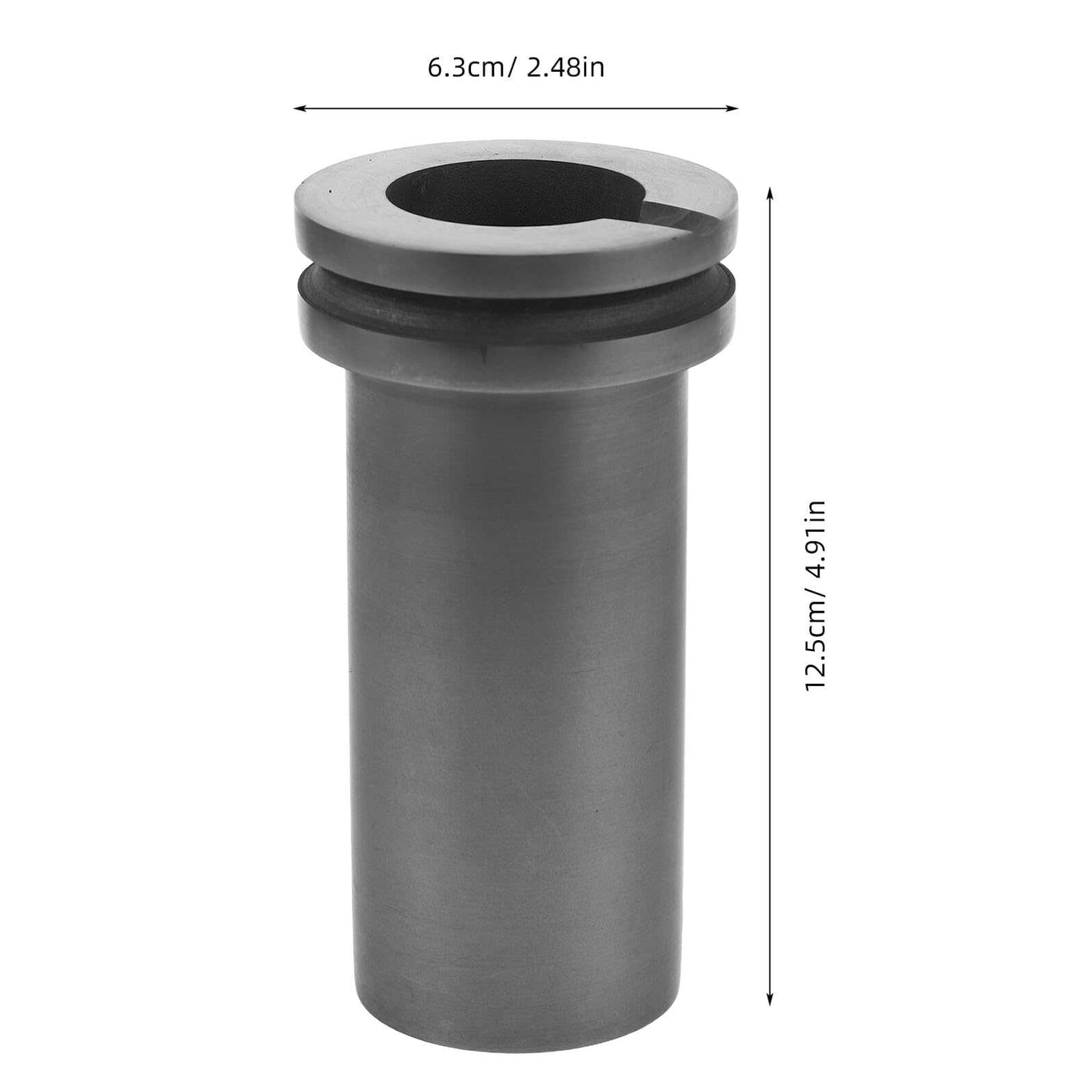 Holibanna Crogiolo di Grafite ad Alta qualità per Fusione Metalli in Forno Elettrico Resistente Alte Temperature Compatto per Oro Argento Raffinazione Laboratorio