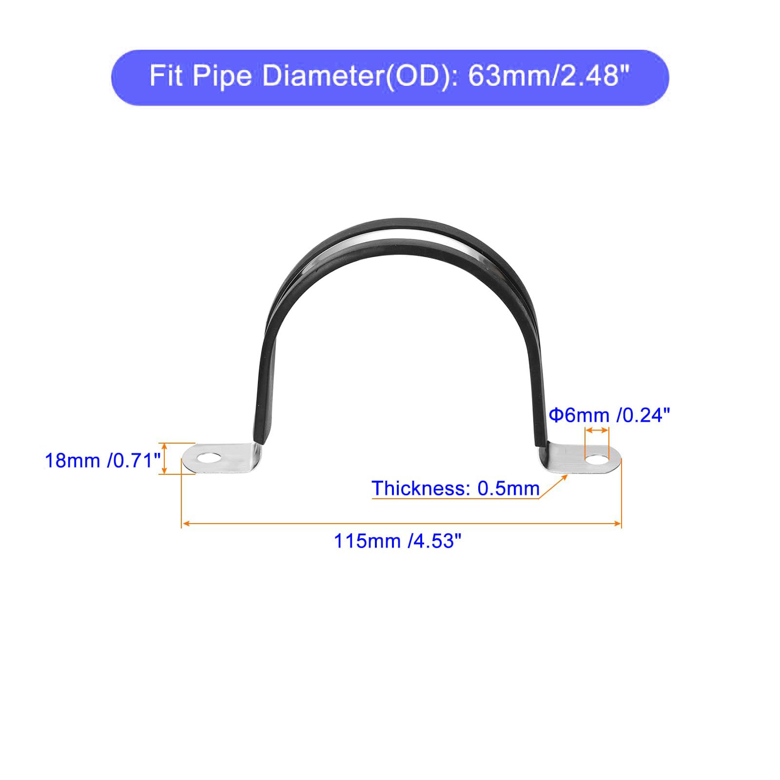 MACHSWON 12Pcs 63mm(2-1/2") Cable Clamp - Image 2