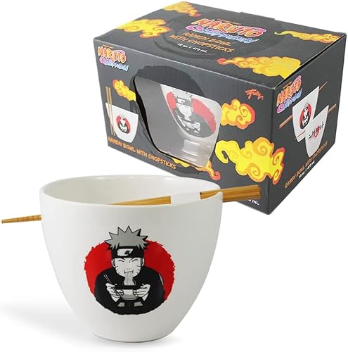 Miniatura 5 de Naruto Shippuden Ichiraku Ramen - Cuenco de arroz para sopa de ramen, 24 onzas, diseño impreso interior (licencia oficial), por Just Funky