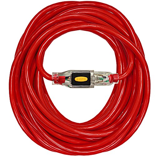 CERRO Serpentec 630-143050L30 Stay Lighted Locking Plug Indoor/Outdoor, 14/3 50 ft, Red Extension Cord, 14-gauge