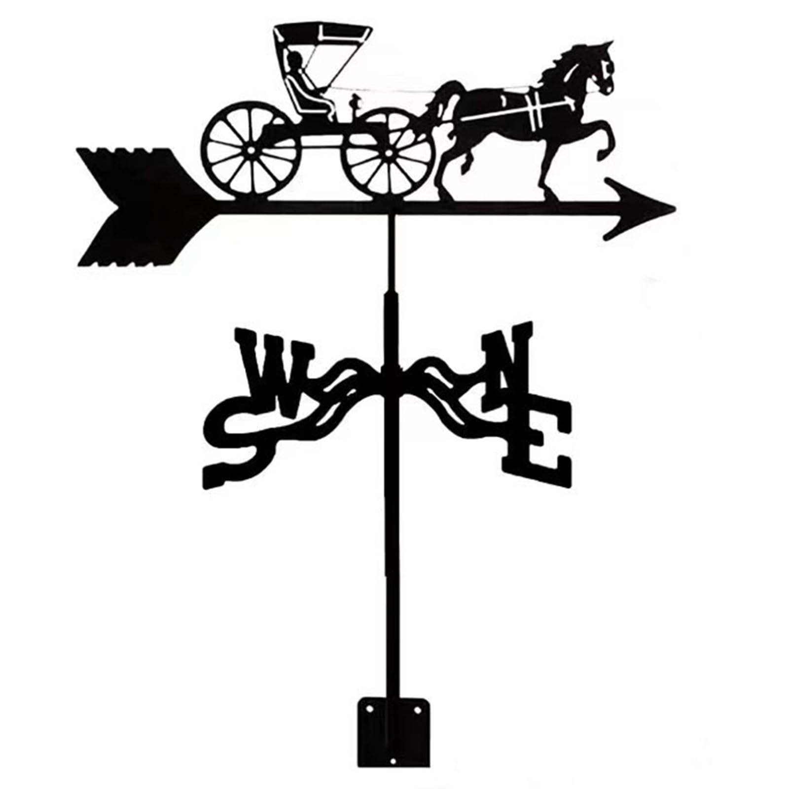 Wind Direction Indicator Weathervane Garden Stake Weather Vane Suitable for Outdoor Metal Products Weathercock Measuring(F)
