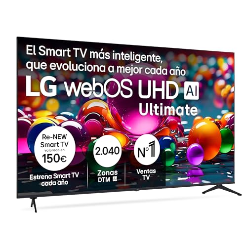 LG 75UA75006LA - TV 75', UHD 4K, WebOS 25, Ultimate IA, HDR10 Pro, Super Upscaling, Dolby Digital Plus, Google Assistant, Negro