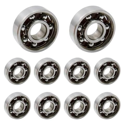 Antrader 10Pcs 608 Steel Ball Bearing 8mm x 22mm x 7mm High Precision Rating Fidget Spinner Bearing Cover