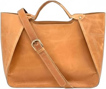 Luxury Designer Leather Tote Bag for Women, Structured Work Travel Handbag | Shoulder Handbag for Work Versatile for Office Travel and Everyday Use Luxury Designer Full Grain leather tote bag for women