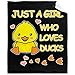 Darani Just A Girl Who Loves Ducks Lightweight Super Soft Cozy Throw Blanket Warm and Lightweight Soft Flannel Blankets 40x30 XSmall for Pet Bed Blanket
