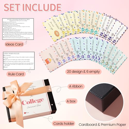 Image of Graduation Gifts 2026-26pcs Open When envelopes,Open When Letters,College Survival Gift Card Book,College Gift Card envelopes Gifts,end of Year Student Gifts for her,him,Friends,Son-Pink
